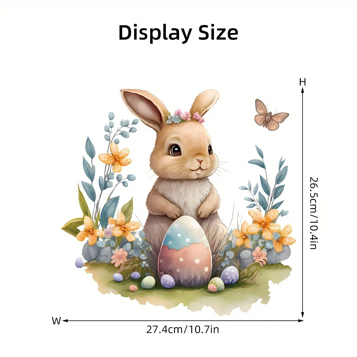 Милые наклейки на унитаз с цветами и кроликами украшение для гостиной детская