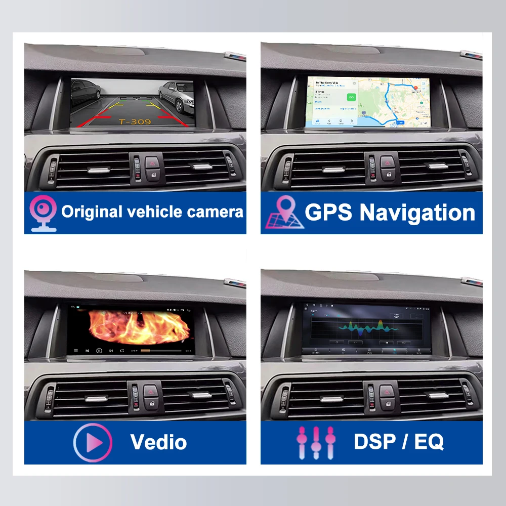 Фото Мультимедийный дисплей 10.25 дюймов для BMW 5 серии F10 F11 2011-2017 535li 525li 520li CIC NBT с сенсорным экраном, беспроводным CarPlay и Android Auto №4