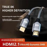hdmi compatible 2 1 cable 48gbps 8k60hz 4k120hz digital cables hdmi compatible 2 1 cable splitter for hdr10 ps5 switch cable