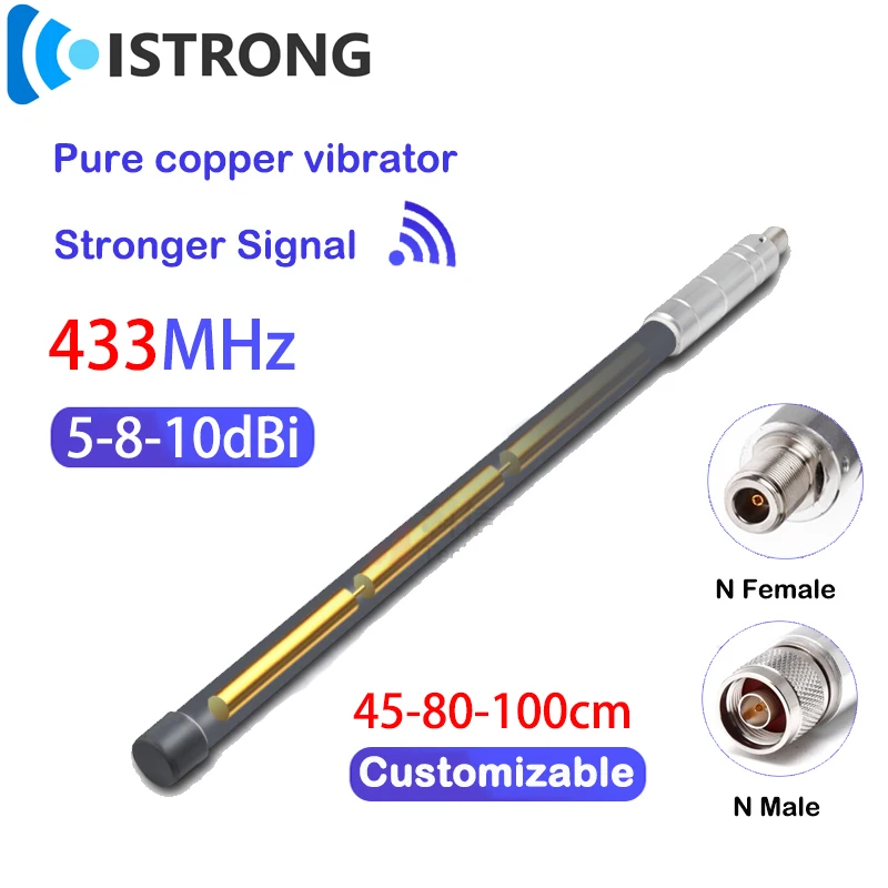 

433 МГц FRP всенаправленная антенна 10dbi уличный усилитель на большие расстояния сильный Одиночный усилитель N Штекерный разъем водонепроницае...