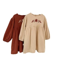 girls skirt mori girl embroidered dress princess skirt spring and autumn new foreign trade childrens clothing generation