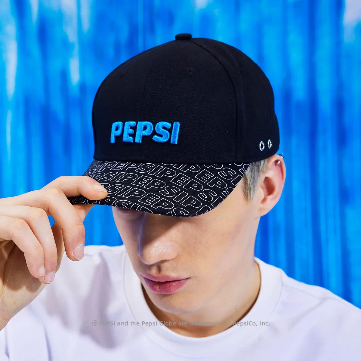 Pepsi темно-синяя уличная шапка унисекс, регулируемая кепка Snapback, удобный дышащий модный уличный аксессуар (art.: 3920d3dca5ddb) - 3920d3dca5ddb