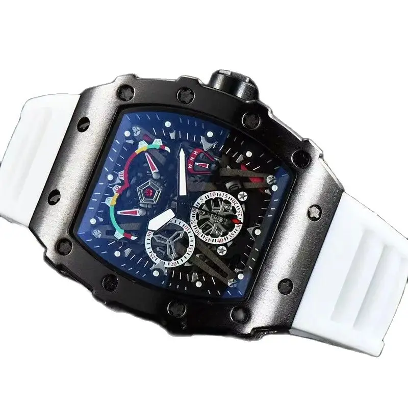 Мужские кварцевые часы с календарем рельефным рисунком