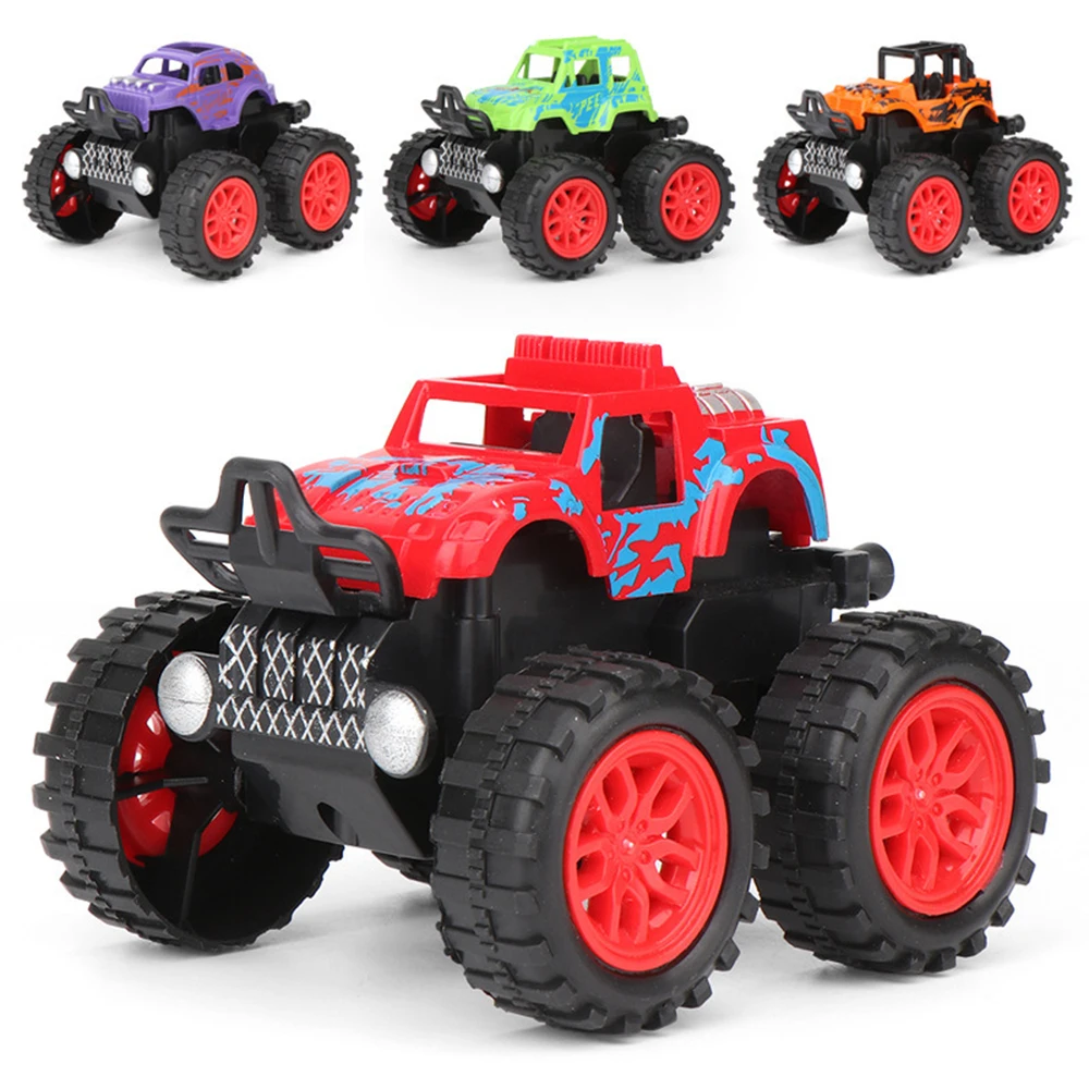 

Toys For Boys Car Four-wheel Drive Off-Road Vehicle Stunt Dump Inertia Car Educational Child Toy Auto Pull Back Children Gift
