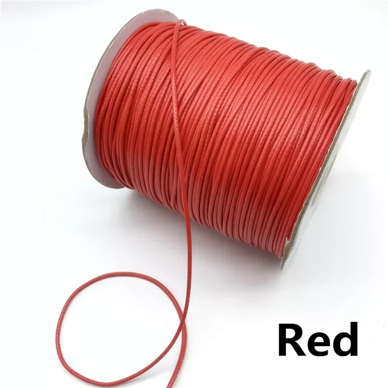 0.5mm 0.8mm 1mm 1.5mm 2mm Waxed Cotton Cord Rope Waxed Thread Cord String Strap Necklace Rope For Jewelry Making