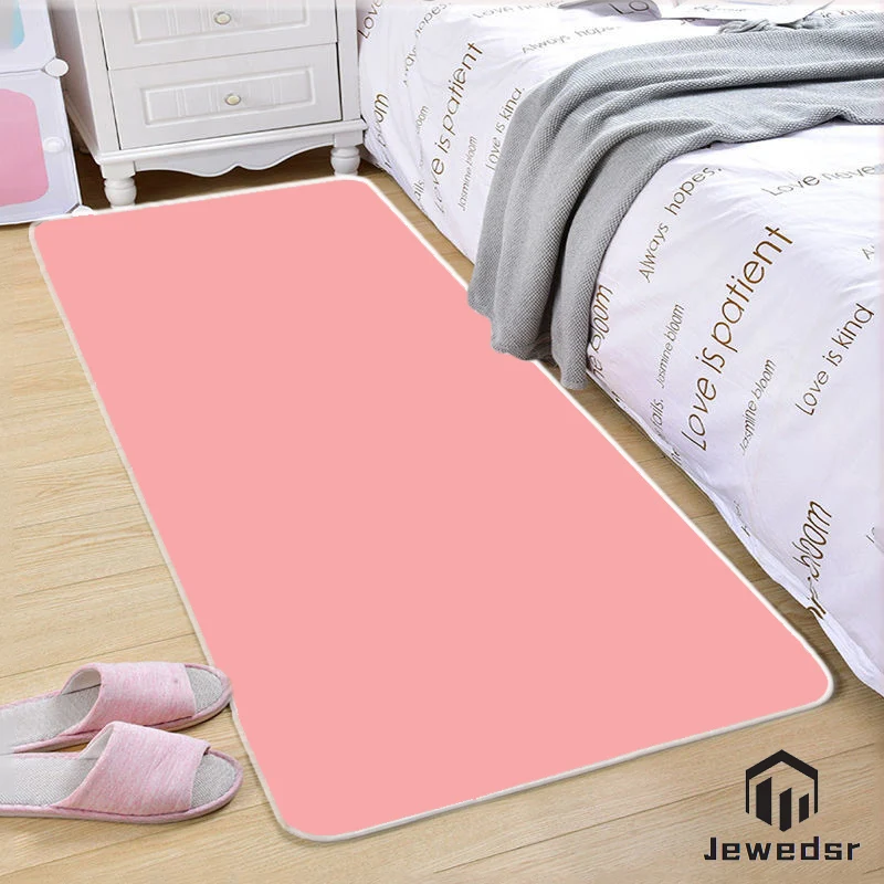 

Solid color background bedroom kitchen bathroom hallway floor mat living room door interior and exterior entrance non-slip mat