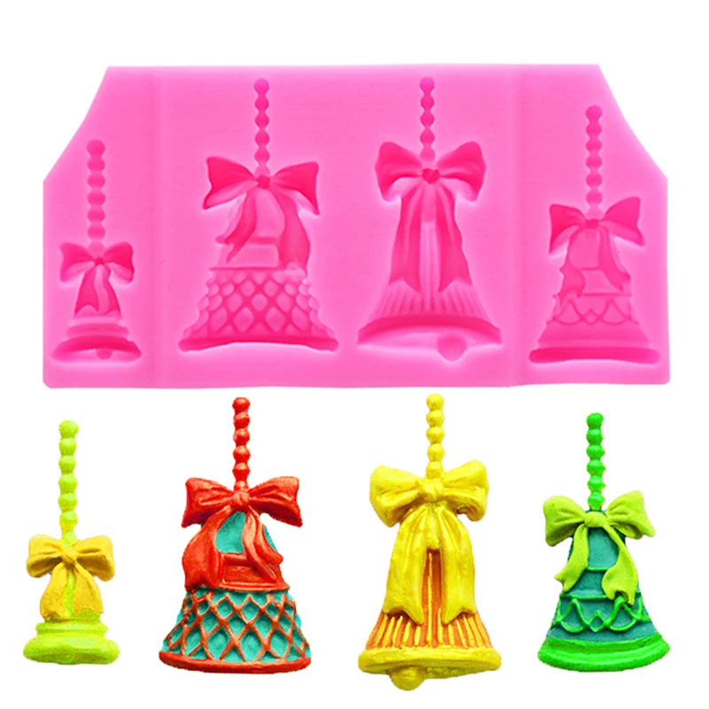 

Christmas Bells Cake Molds Silicone Fondant Molds Cake Decoration Tools DIY baking fondant silicone mold Baking Accessories 1pc