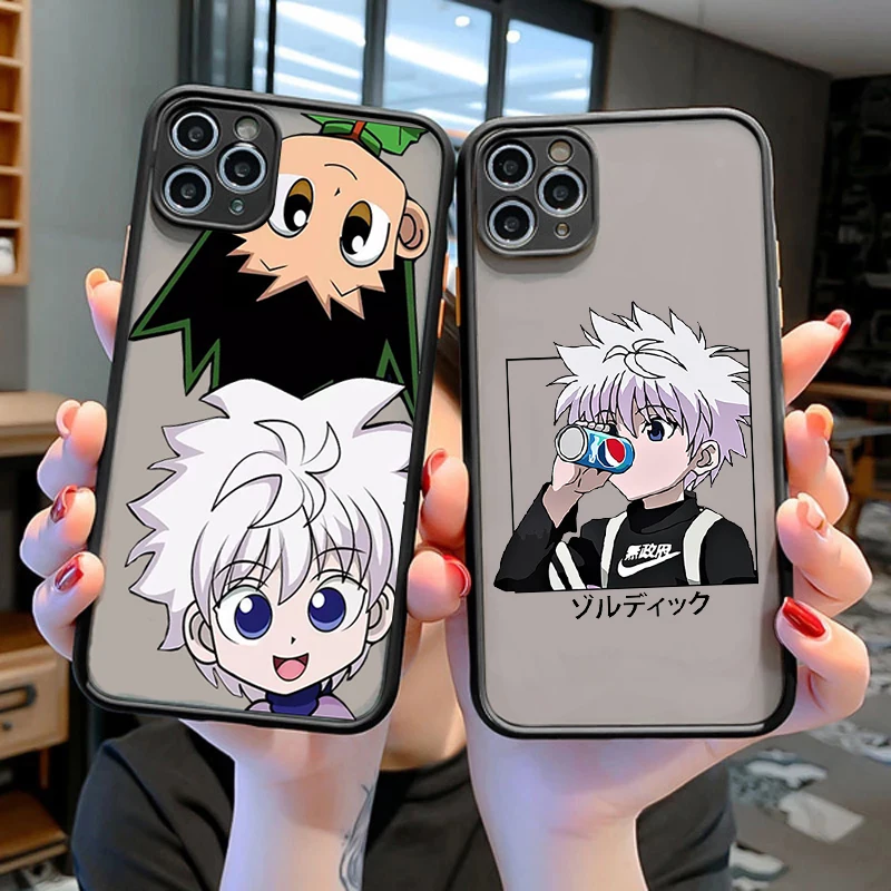 

Hisoka Hunter X Hunter Killua Cellphone Bumper Clear Matte PC Back Phone Case For iphone 11 12 13 14 Pro XS Max 7 8 14 Plus X XR