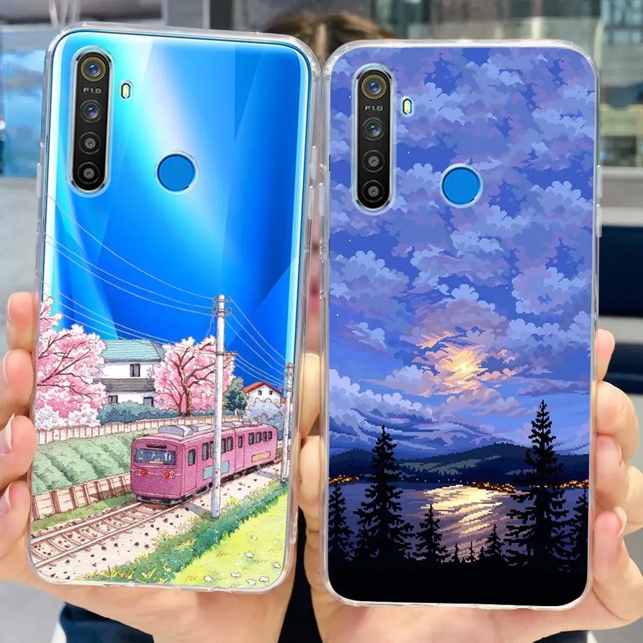 Роскошный тонкий бампер для Realme 5 Pro Чехол мягкий прозрачный чехол из ТПУ Oppo 5i 5s 6i