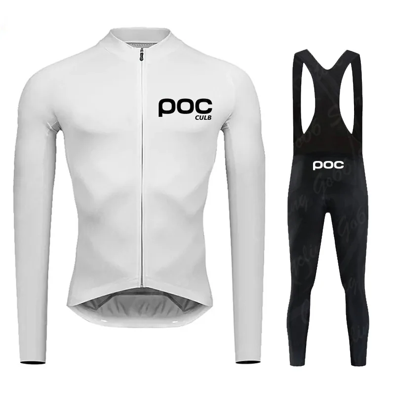

CULB POC Men Cycling Jersey Long Sleeves Fit Comfortable Sun-protective Road Bike Tops MTB Jerseys