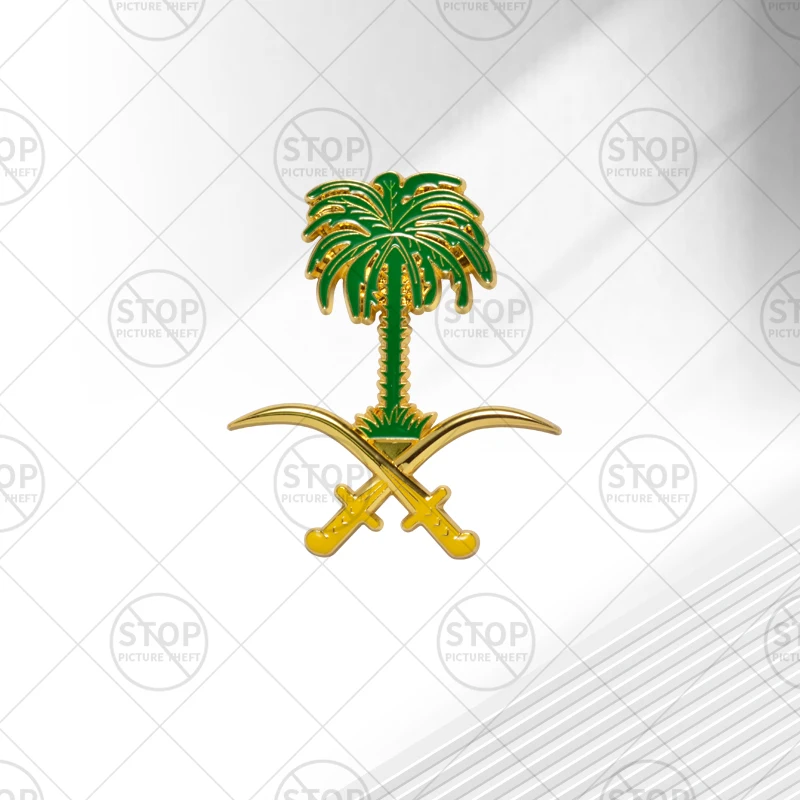 

Автомобильный значок, Саудовская Аравия, дата, пальмовое дерево, логотип, 3D наклейка, решетка, эмблема кузова для Skoda Peugeot Toyota Honda Nissan Suzuki GMC kia