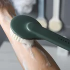 Щетка для ванной с длинной ручкой, мягкий Массажер для кожи, скребок для душа, чистка тела, аксессуары для ванной комнаты, инструменты для ванной