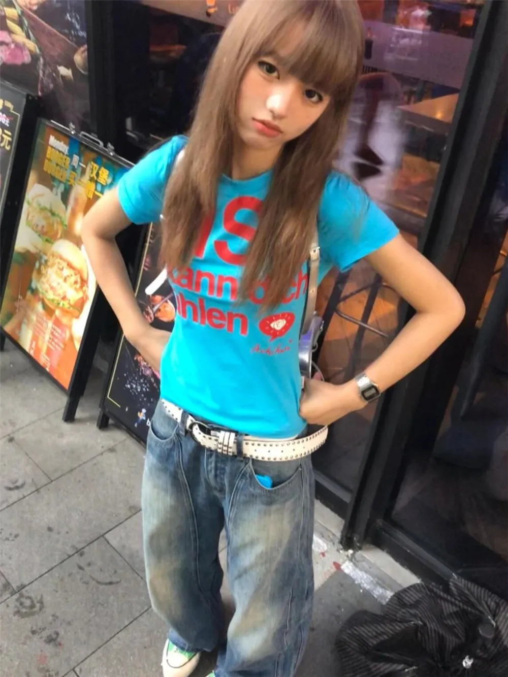 Футболка Y2k в американском и японском стиле 90-х годов с буквенным принтом Модный