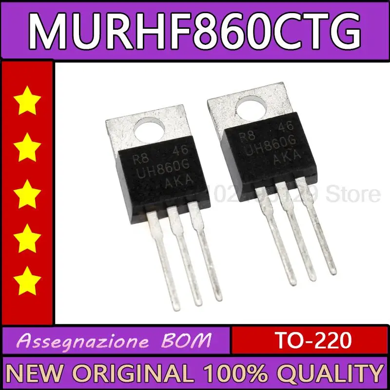 

Оригинал 5 шт. UH860G MURHF860CTG MURHF860 600 в 8A TO-220
