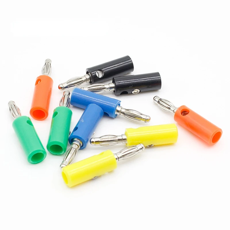 

10 X Audio Speaker Screw Banana Gold Plate Plugs Connectors 4mm