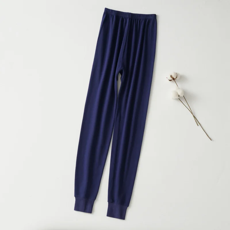 Fashion Thermal Underwear For Men Long Johns Winter Autumn Thermal Underwear Bottoms 100%Cotton Mens Warm Leggings Long Pants