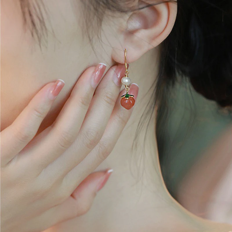 Серьги-капельки из агата FORWELL