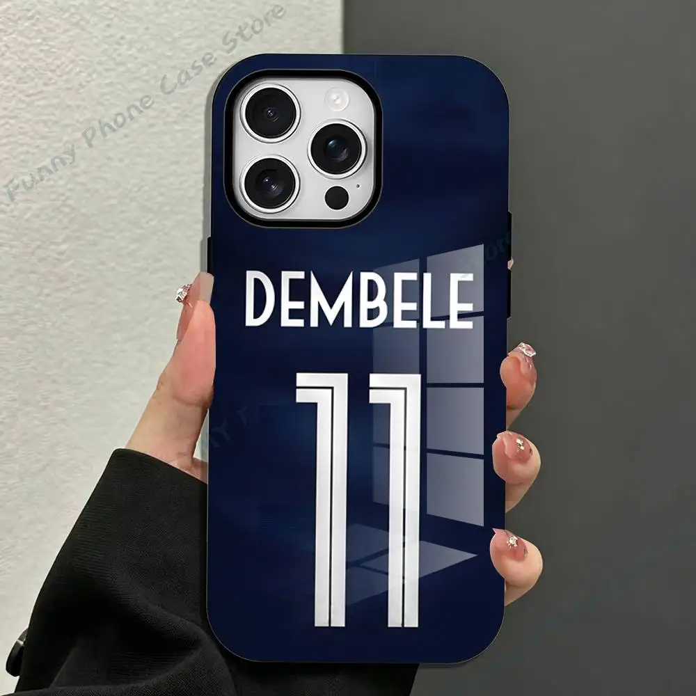 Фото Магнитный чехол Football O-Ousmane D-Dembele для iPhone 17, 16, 15, 14, 13, 12, 11 Pro Max Mini Plus, матовый №5