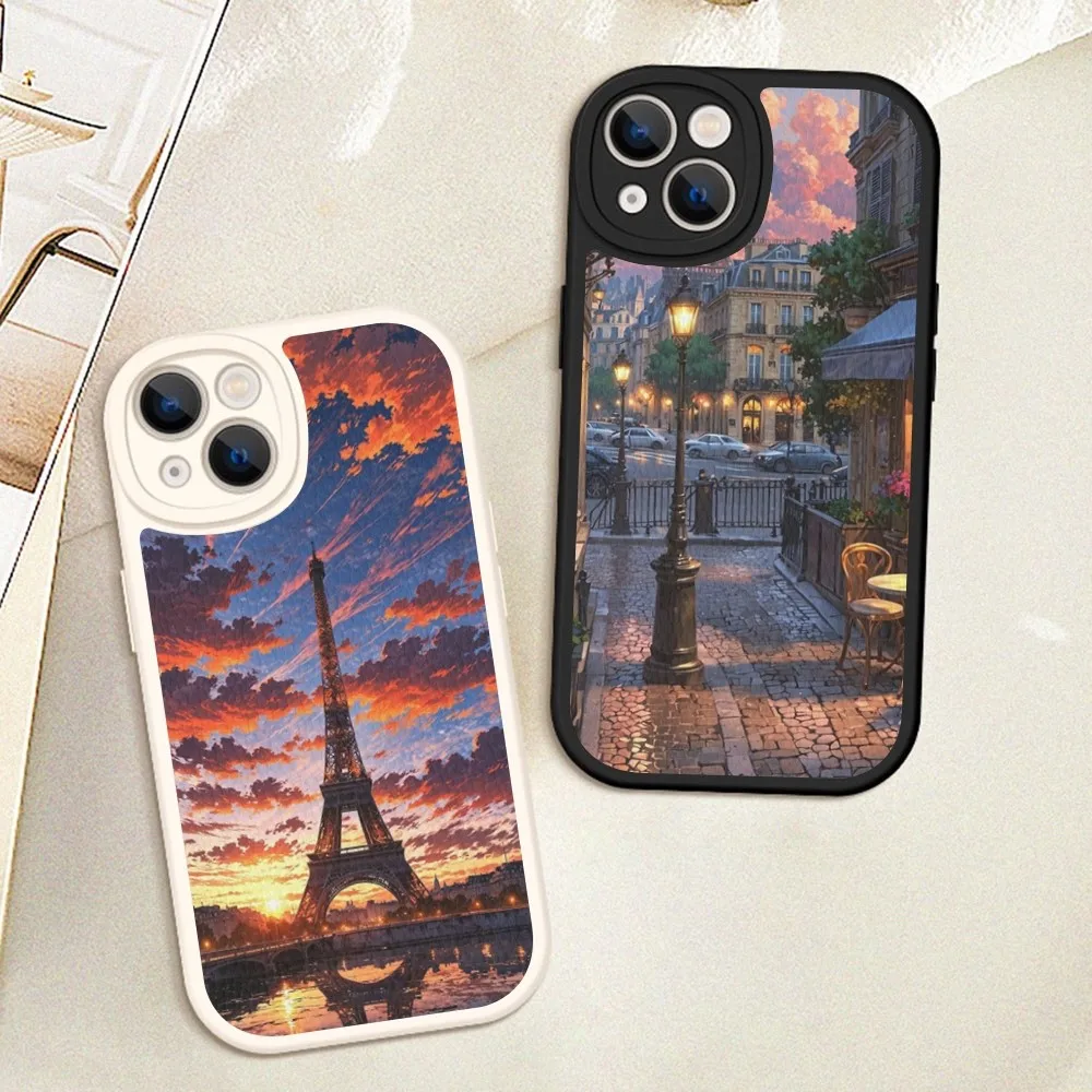 Чехол для телефона Paris Eiffel Tower из жесткой кожи iPhone 16 15 14 13 12 Mini 11 Pro Max Xs X Xr 7 8 Plus Fundas