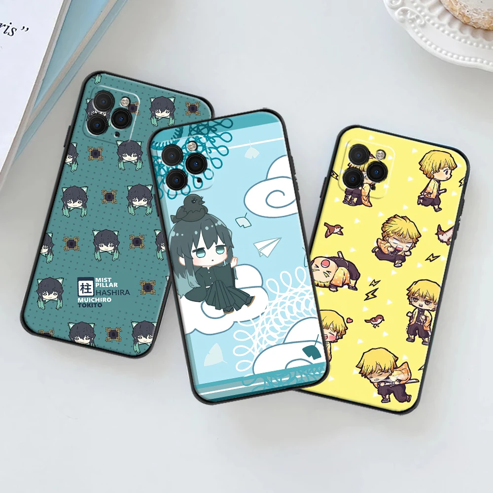 

Demon Slayer Phone Case For iPhone 6 7 8 6S Plus X XR XS 11 12 13 Pro MAX Mini SE 2020 Soft TPU Funda Hot New Cartoon Back Cover