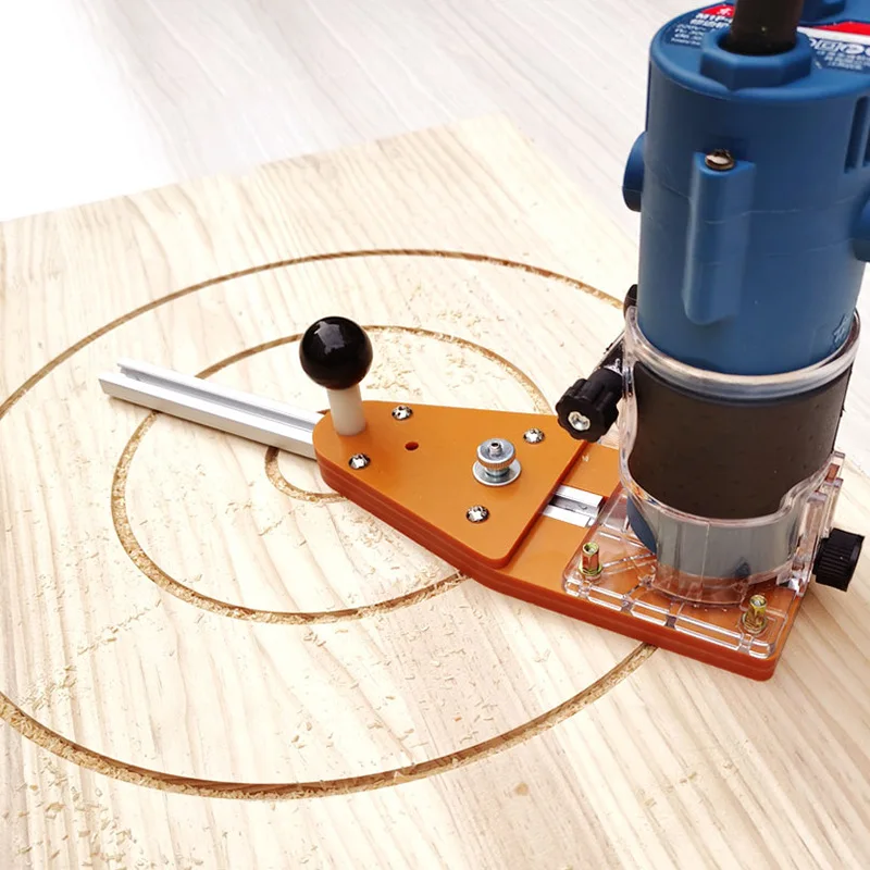 

26cm Track Circle Cutting Jig for Makita Electric Hand Trimmer Wood Router Milling Circle Trimming Machine Balance Board