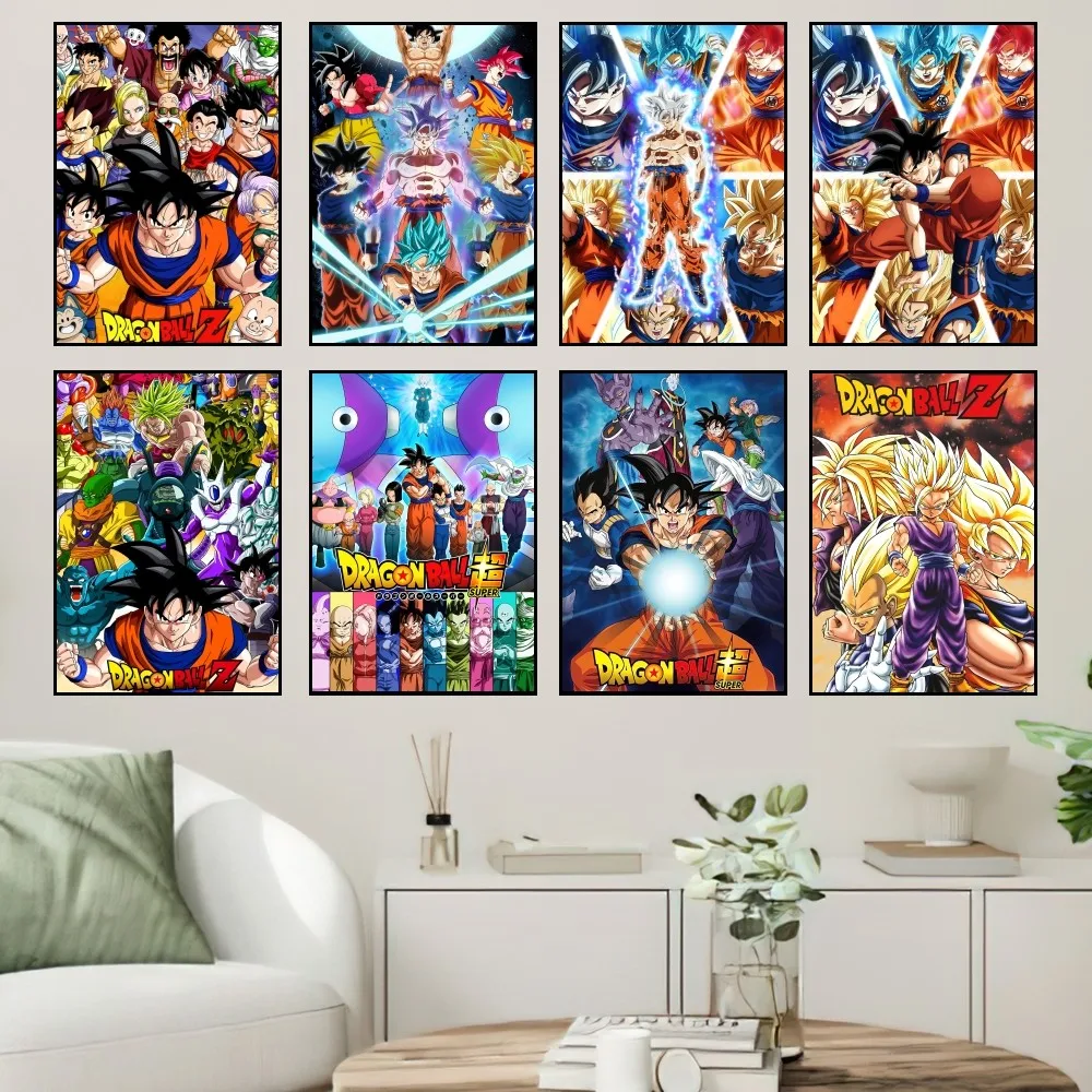 Современный стиль аниме D-DRAGON крутой B-BALL Son Goku плакат наклейки для офиса украшения