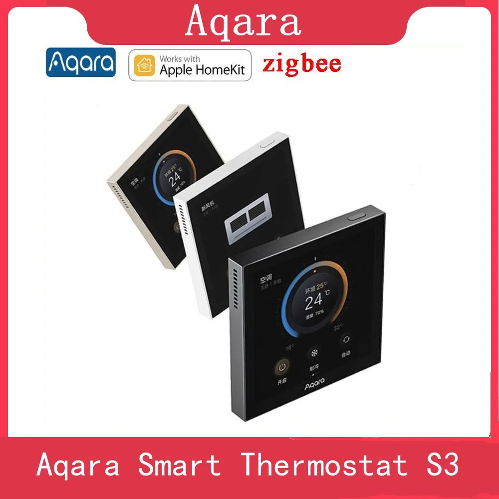 

Aqara Smart Thermostat S3 3.95 inch panel Touch Screen voice/control all House Temperature and Humidity Balance Home Homekit