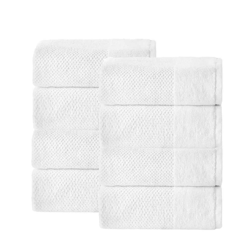 

Enchante Home - Incanto Hand Towels - 8 Piece Hand Towels, long staple Turkish towel - Quick Dry, Soft, Absorbent