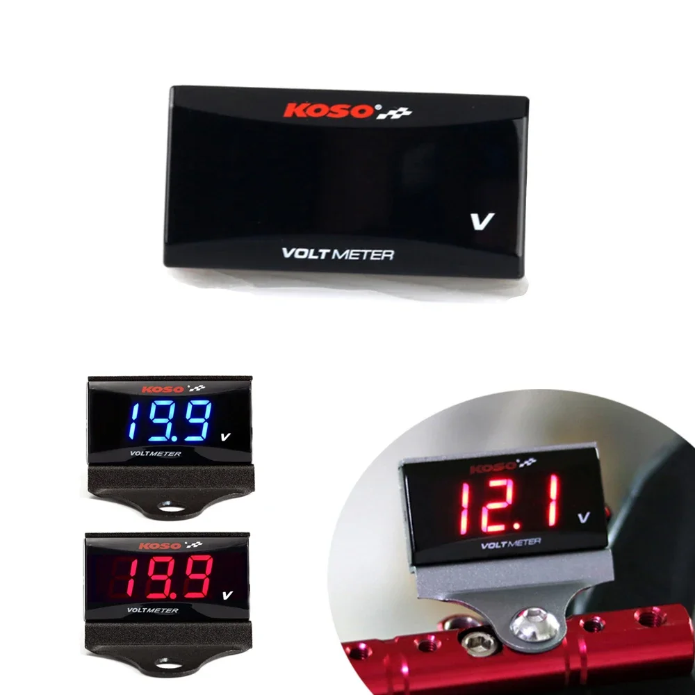 Универсальный вольтметр Koso 12 В прямоугольный Мини светодиодный цифровой