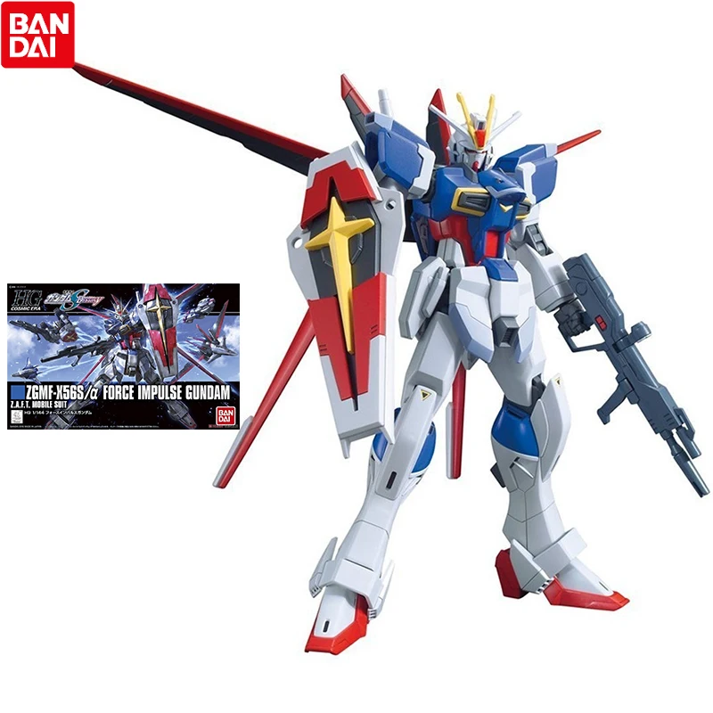 

Bandai Gundam Model Kit Anime Figure HGCE 198 1/144 ZGMF-X56S Force Impulse Genuine Gunpla Action Toy Figure Toys for Children
