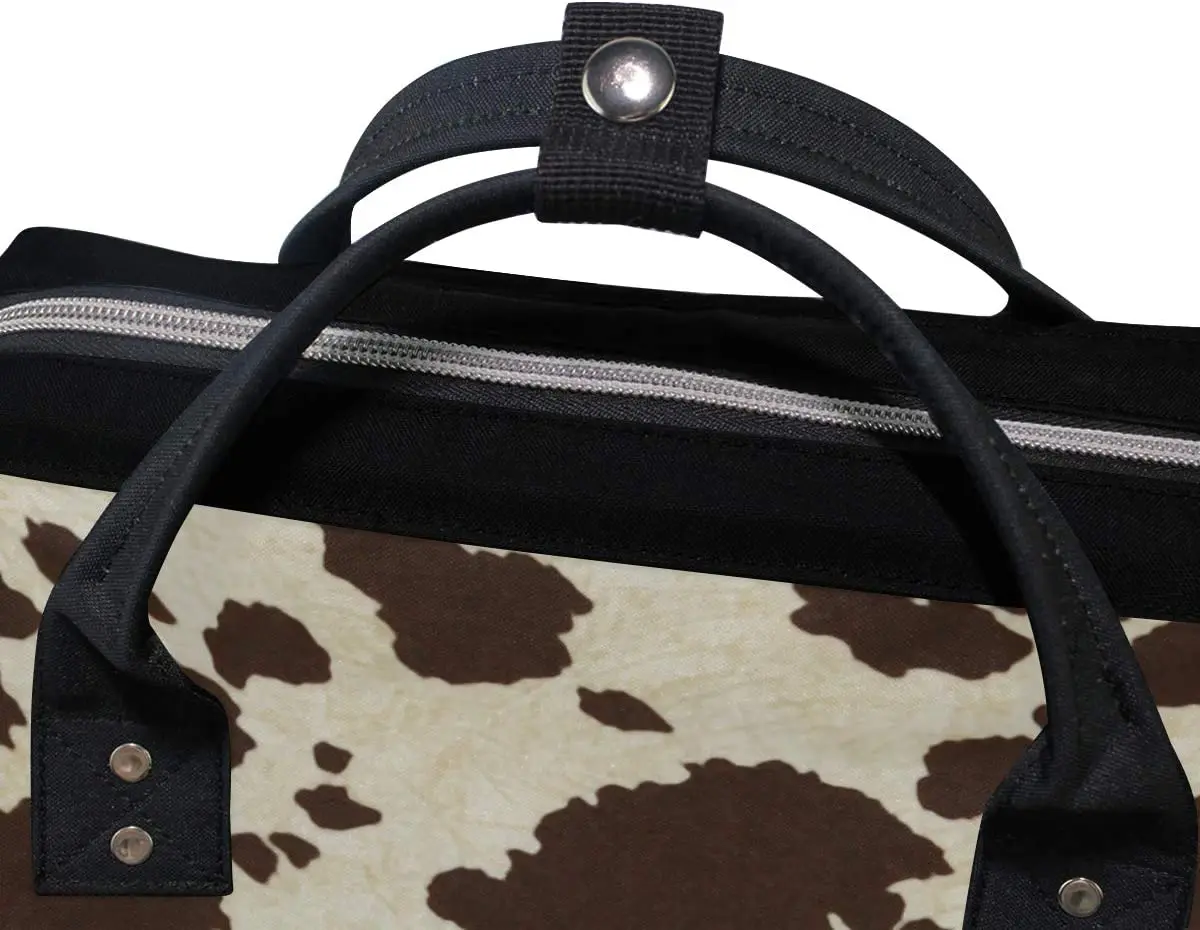 Large Capacity Diaper Tote Nappy Bag Mummy Backpack for Baby Care Big Cow Fur Print Multi-Function Waterproof Travel Backpack