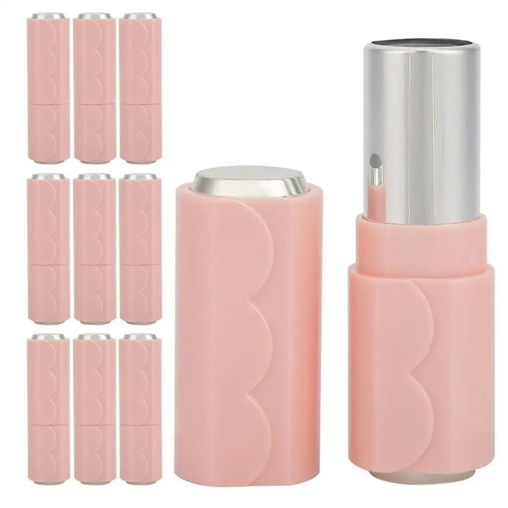 

DIY Lipstick Empty Container Lip Balm Tubes 12 1MM Handmade Pink Wave Lipstick Mold 10Pcs