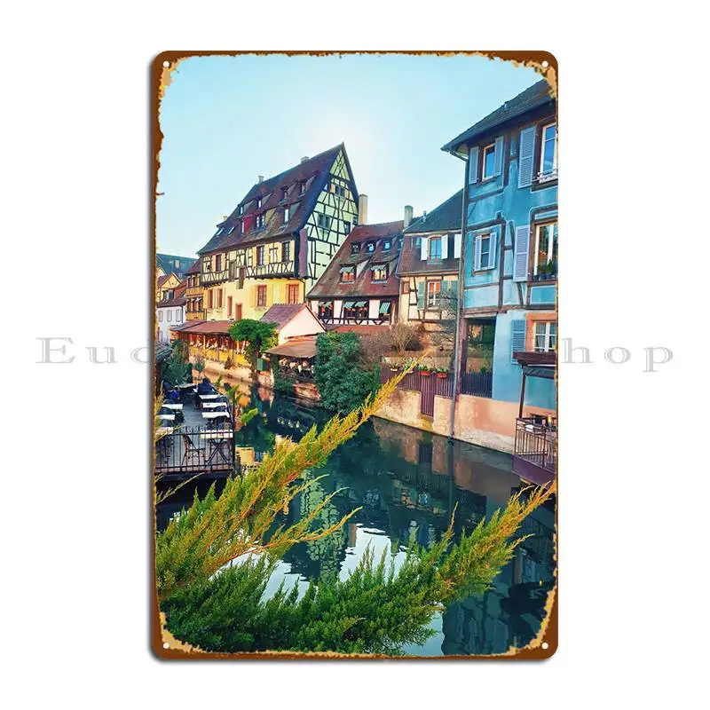 Colmar Франция Эльзас металлический налет проектирование дизайн гаража кинотеатра Настенная роспись оловянный знак плакат