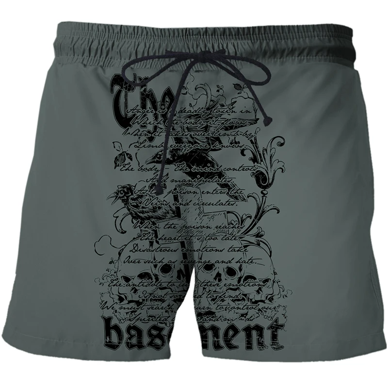 2022 New Summer Men Beach Pants Fashion Printed Men Casual Shorts Terror Skull 3d Swimming Custom Shorts Men clothing Streetwear