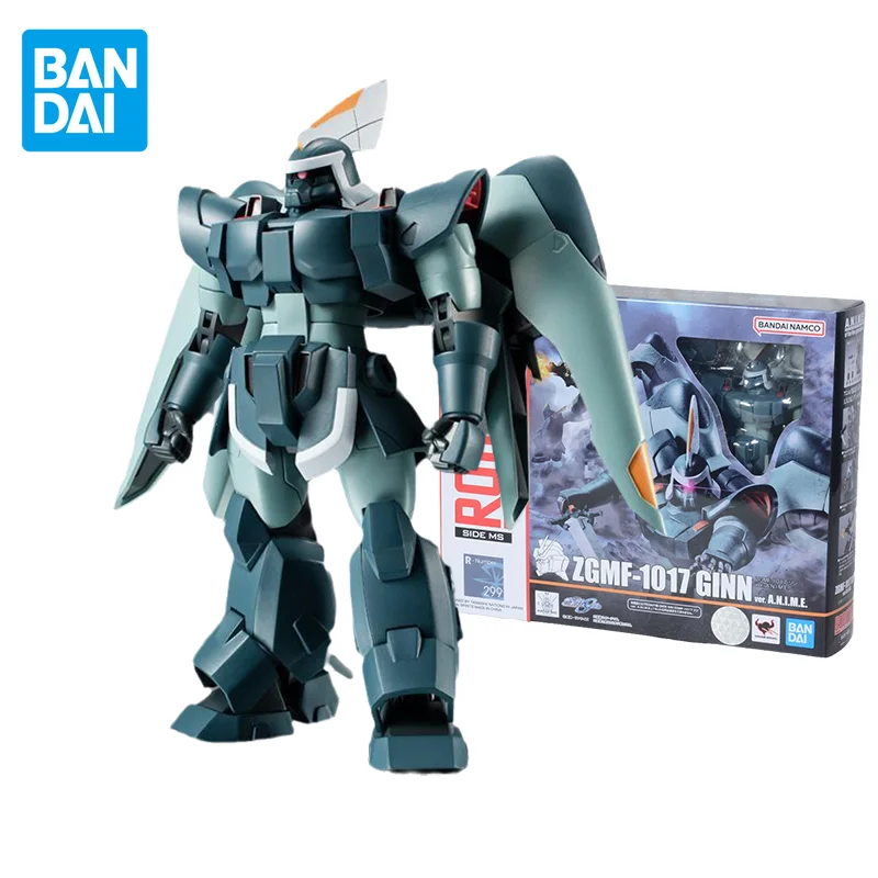 

Bandai Original GUNDAM Anime Figure THE ROBOT SPIRITS ZGMF-1017 GINN Action Figure Toys for Kids Gift Collectible Model