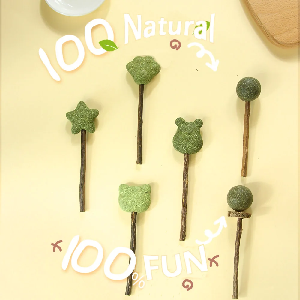 

Natural Catnip Lollipop Shape Toy for Cats Supplies Grinding Teeth Nutrition Snack Lick Mint Ball Cat Toys Interactive