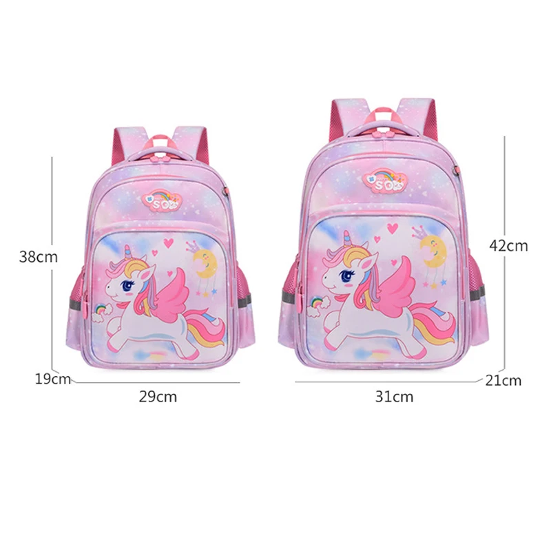 Cute Cartoon Unicorn Girls School Bags Children Primary School Backpack Schoolbags Lager Capacity Kawaii Kids Backpacks 2 Sizes