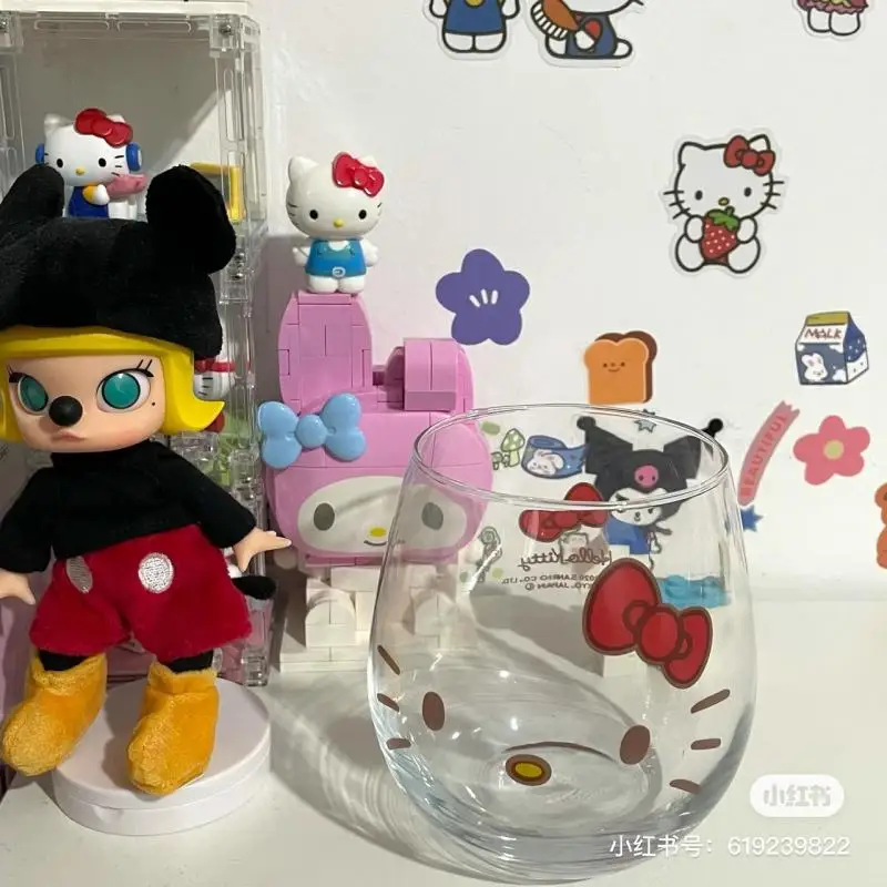 Kawaii Sanrio Hello Kitty Cinnamonroll Cartoon Glass Cold Drink Cup Coffee Mug Cute Milk Juice Cup Best Gift for Festival images - 6