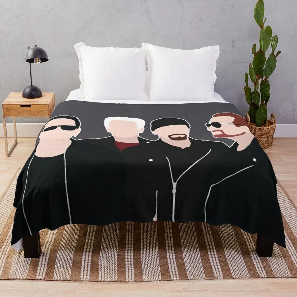 

U2 Fuzzy Polyester Sherpa Cheap Bed Boho Throw Blankets