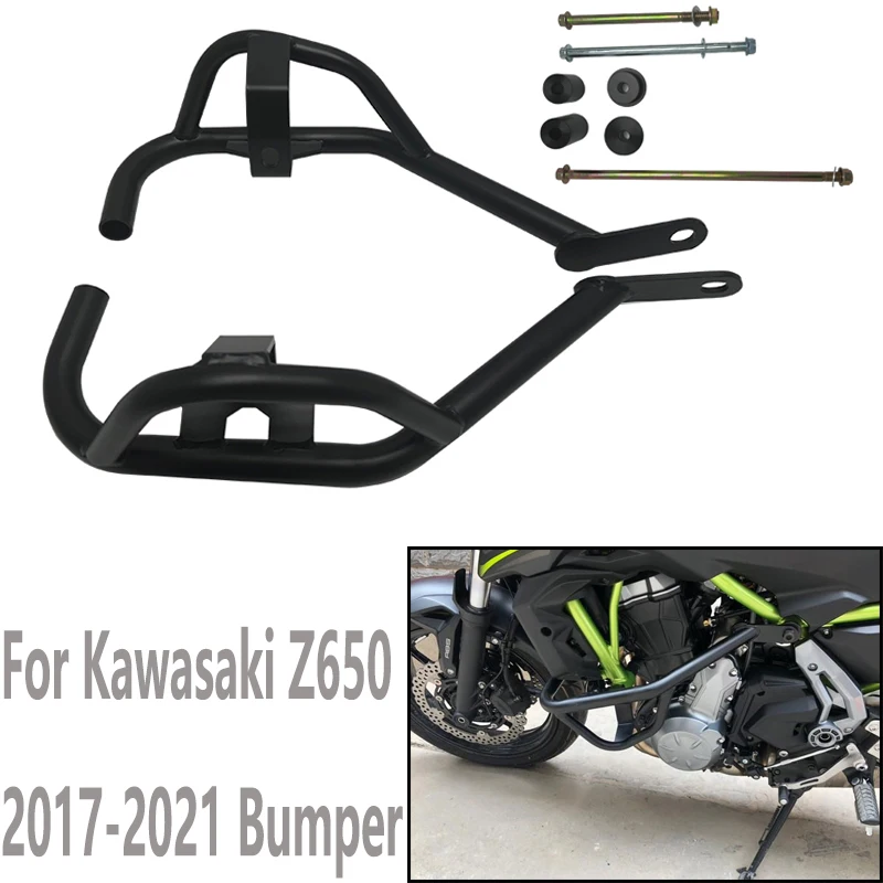 For Kawasaki Ninja 650 Z650 2017-2021 Engine Guard Bar Bumper Premium Steel Pipe Floor Guard Bar Avoid Damaged Parts