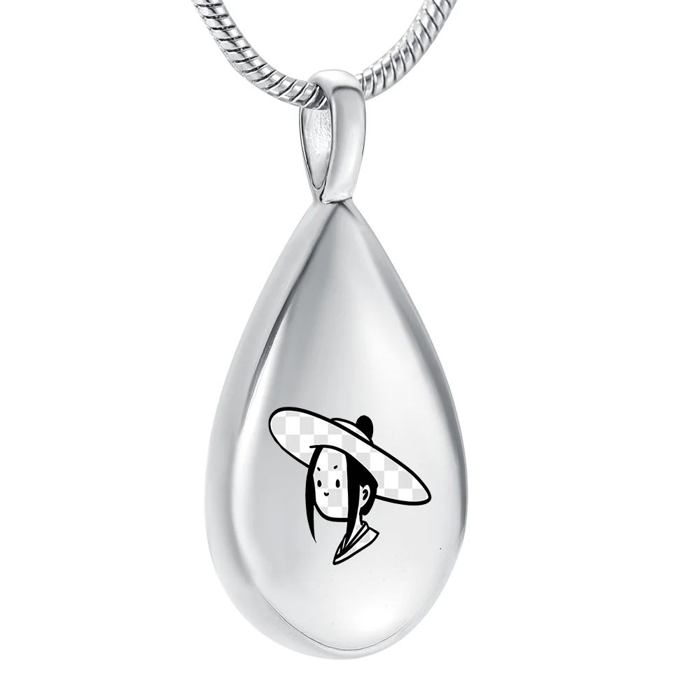 

Pendentif Style chevalier, bijou souvenir collier en forme de larme en acier inoxydable pour femme, IJD9945