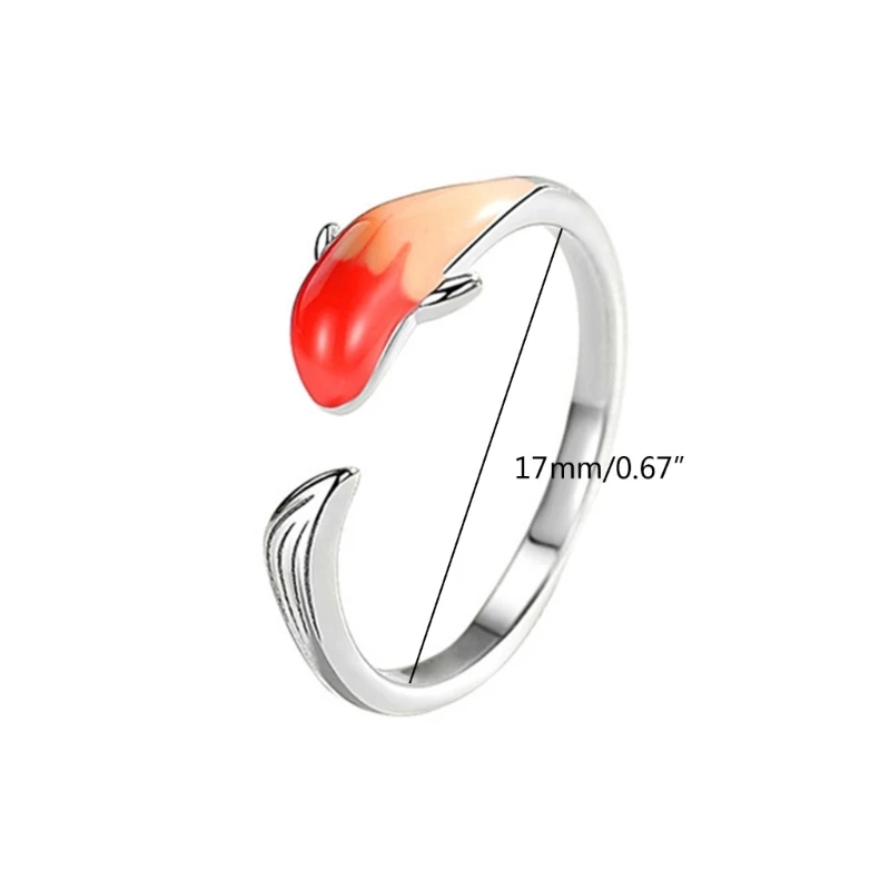 Кольца в форме рыбы Kois маленькие открытые модные кольца регулируемые унисекс