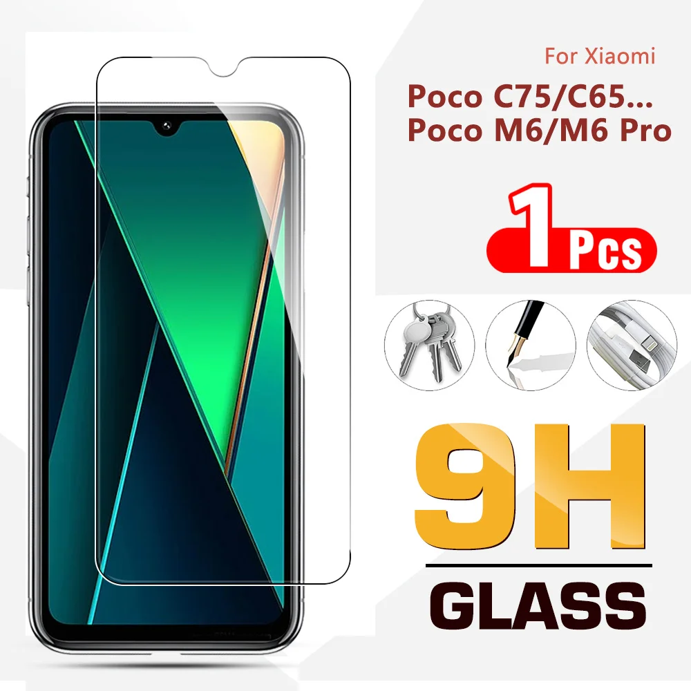 Защитное стекло Mi PocoC75 M6Pro для Xiaomi Poco C75 C65 M6 C61 C50 C31 C40 Xaomi PocoC 75 6 88 дюйма защитная