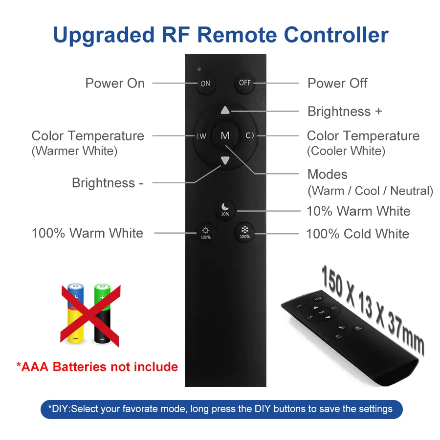 night light under cabinet led lighting kits rf remote control dimmable 3000k warm white natural 6000k cold for kitchen showcase free global shipping