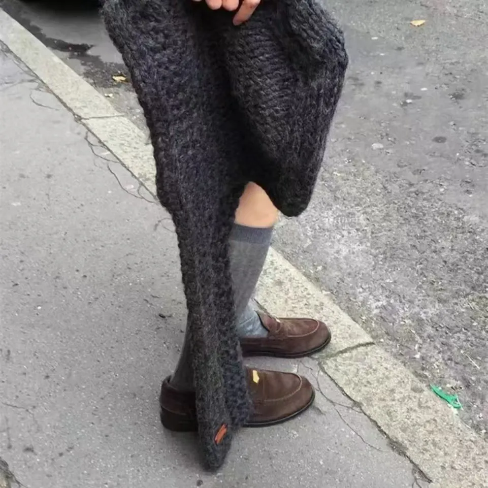 Вязаные шапки ручной работы для мужчин и женщин Балаклава зимняя теплая шапка