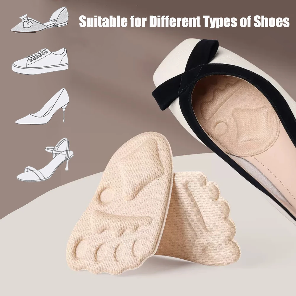 Forefoot Pads for Women High Heel Sandals Insert Anti-Slip Pain Relief Foot Toe Pad Half Yard Insoles for Shoes Size Reducer