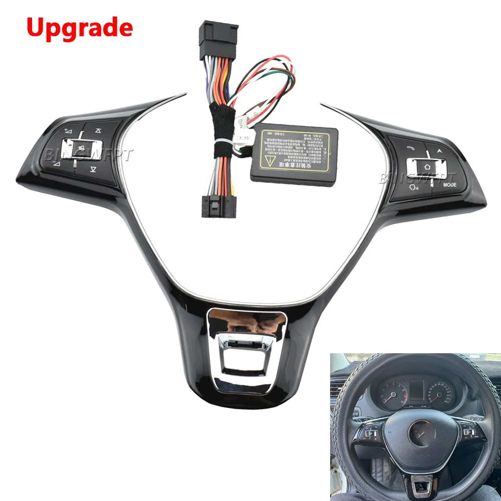 

Для VW Volkswagen MK6 Golf 7 Polo 2014-2019 громкость телефона аудио переключатель многофункциональный переключатель управления рулевым колесом