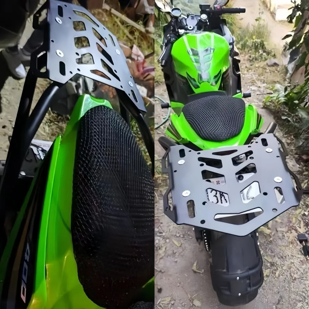 Фото Багажник на заднее крыло для мотоциклов Ninja 400 Z400 18-24: Усиленное основание для кофра, стабильное крепление, аксессуары для путешествий №3