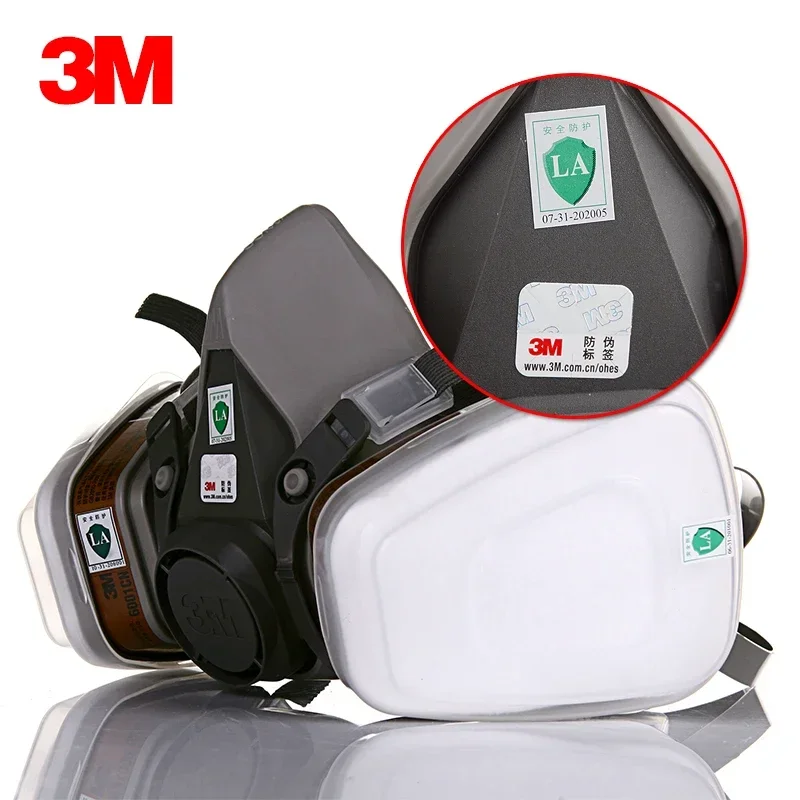 3M 6200 Полумаска для лица 6001 Газовые картриджи Окрасочная распылительная маска