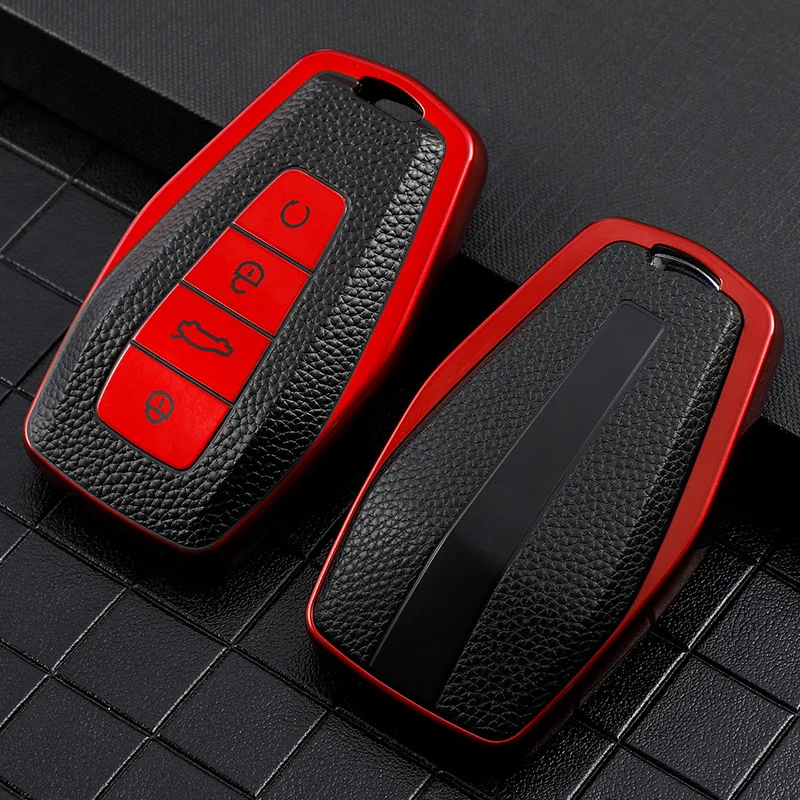 

Tpu remote car key case cover holder shield For Geely coolray 2019-2020 4 buttons car styling accessories fob buckle key shell